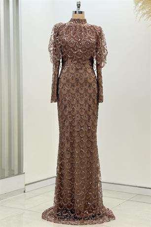 Elenor Tesettür Abiye Bakır