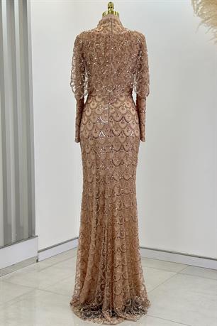Elenor Tesettür Abiye Gold