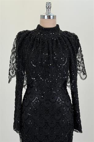 Elenor Tesettür Abiye Siyah