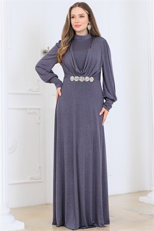 Elisa Tesettür Abiye Antrasit