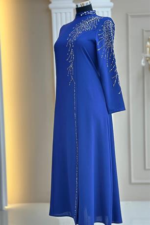 Elisa Tesettür Abiye İndigo