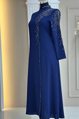 Elisa Tesettür Abiye Lacivert