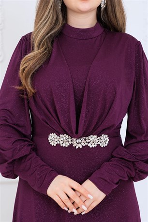 Elisa Tesettür Abiye Mürdüm