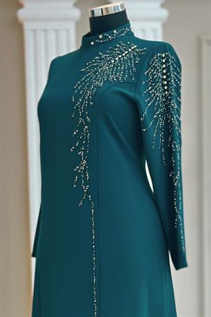 Elisa Tesettür Abiye Petrol