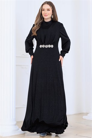 Elisa Tesettür Abiye Siyah