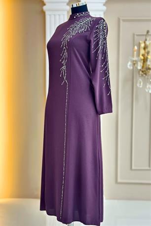 Elisa Tesettür Abiye Violet