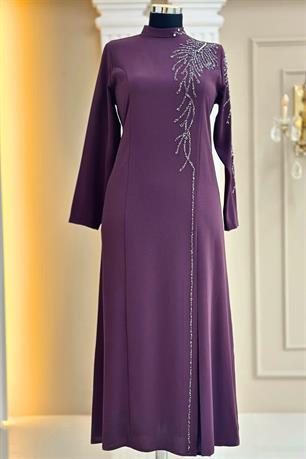 Elisa Tesettür Abiye Violet