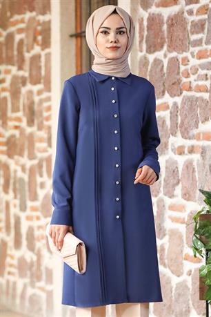 Eliz Tesettür Tunik İndigo