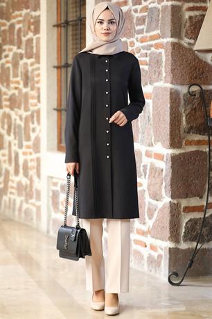 Eliz Tesettür Tunik Siyah