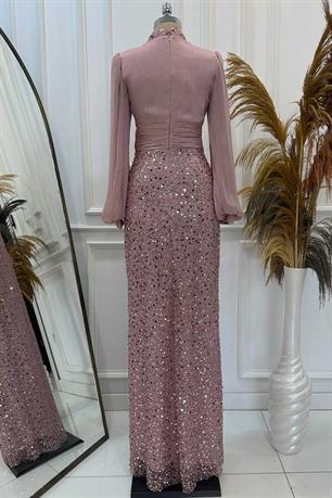 Ella Tesettür Abiye Pudra