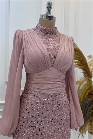 Ella Tesettür Abiye Pudra