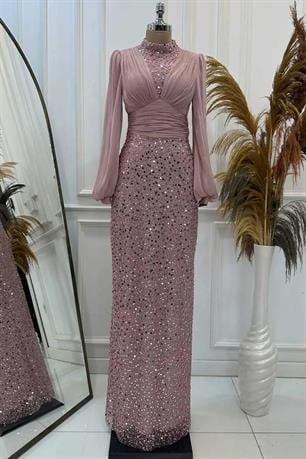 Ella Tesettür Abiye Pudra