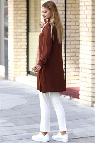 Esila Tesettür Tunik Kahve