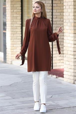 Esila Tesettür Tunik Kahve