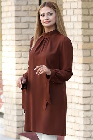 Esila Tesettür Tunik Kahve