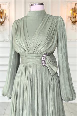 Feray Tesettür Abiye Mint