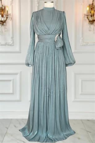 Feray Tesettür Abiye Petrol