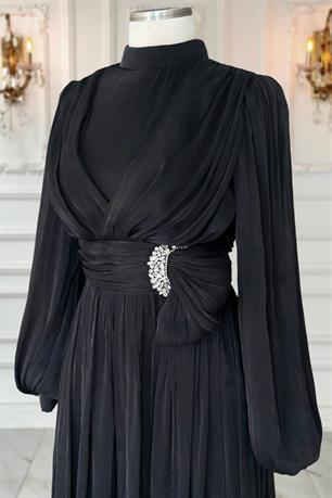 Feray Tesettür Abiye Siyah