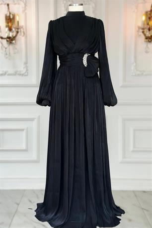 Feray Tesettür Abiye Siyah