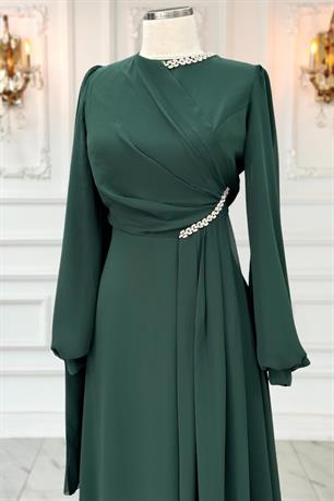 Feza Tesettür Abiye Zümrüt