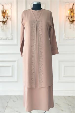 Filiz Tesettür Abiye Vizon