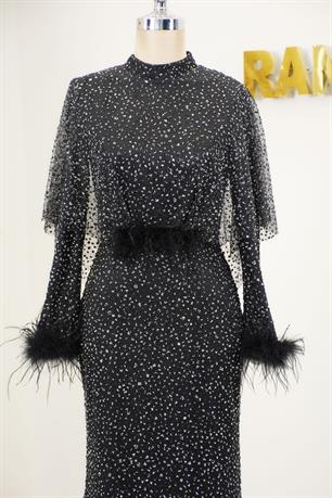 Fiona Tesettür Abiye Siyah