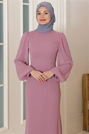 Firuze Tesettür Abiye Pudra