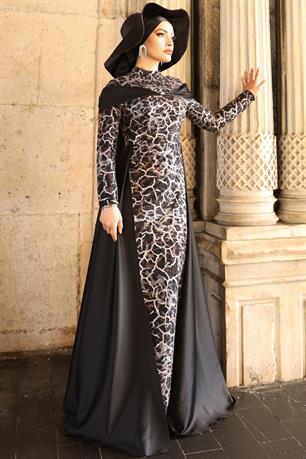 Frezya Tesettür Abiye Kahve