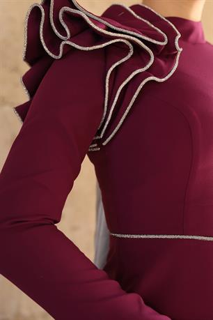 Gelincik Tesettür Abiye Mürdüm