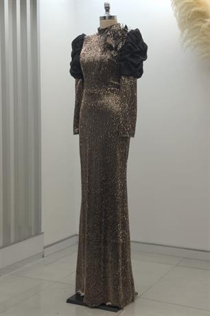 Gina Tesettür Abiye Bakır