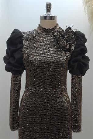 Gina Tesettür Abiye Bakır