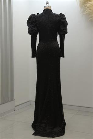 Gina Tesettür Abiye Siyah