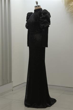 Gina Tesettür Abiye Siyah