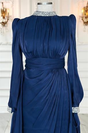 Gözde Tesettür Abiye Lacivert