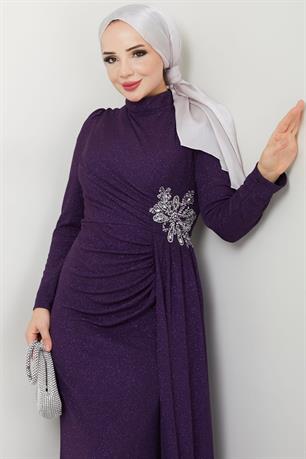 Gözde Tesettür Abiye Mürdüm