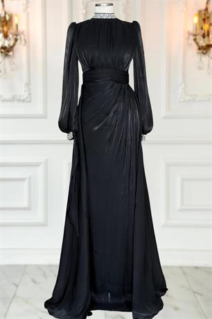 Gözde Tesettür Abiye Siyah