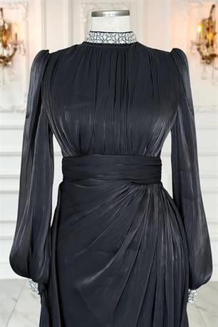 Gözde Tesettür Abiye Siyah