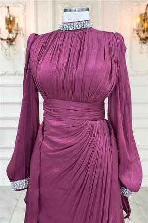 Gözde Tesettür Abiye Vişne