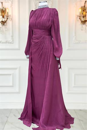 Gözde Tesettür Abiye Vişne