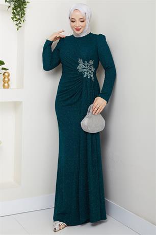 Gözde Tesettür Abiye Zümrüt