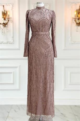 Gülce Tesettür Abiye Gül Kurusu