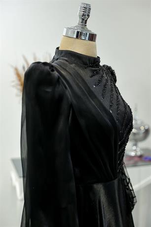 Güneş Tesettür Abiye Siyah