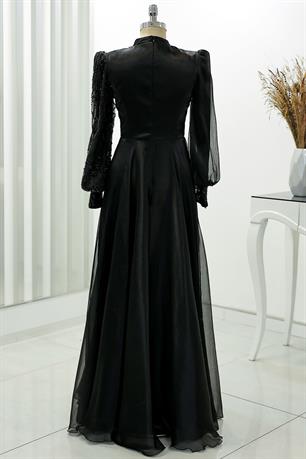 Güneş Tesettür Abiye Siyah