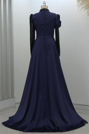 Hailey Tesettür Abiye Lacivert