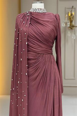 Helen Tesettür Abiye Gül Kurusu