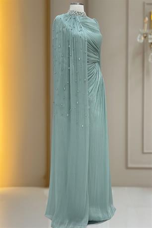 Helen Tesettür Abiye Mint