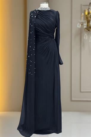 Helen Tesettür Abiye Siyah