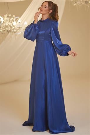 Helin Tesettür Abiye Lacivert