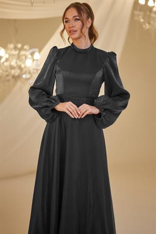 Helin Tesettür Abiye Siyah