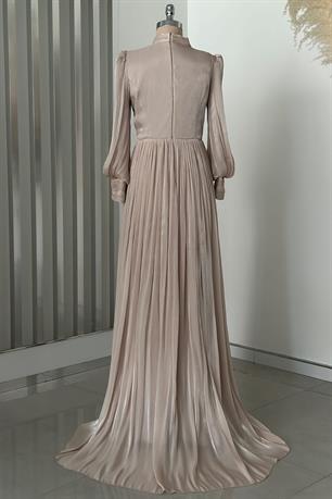 Hellas Tesettür Abiye Bej